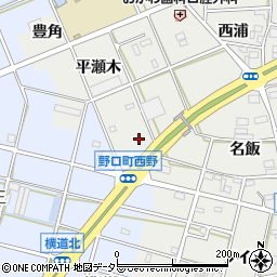 愛知県豊川市野口町西野周辺の地図
