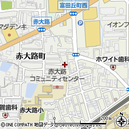 大阪府高槻市富田丘町17周辺の地図
