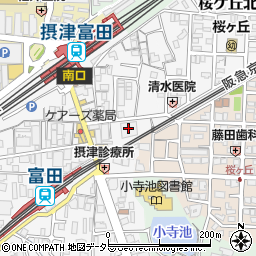 モリタ屋　富田店周辺の地図