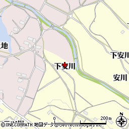 愛知県豊橋市石巻平野町下安川周辺の地図
