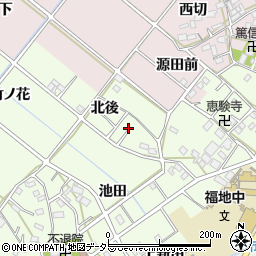 愛知県西尾市上道目記町周辺の地図