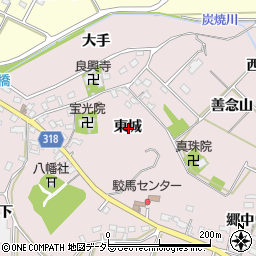 愛知県西尾市吉良町駮馬東城周辺の地図
