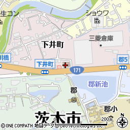 茨木市消防署下井分署周辺の地図