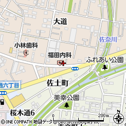 愛知県豊川市三蔵子町（大道）周辺の地図