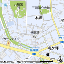 愛知県豊川市八幡町本郷86周辺の地図