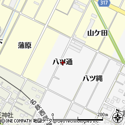 愛知県西尾市吉良町木田八ツ通周辺の地図