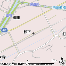 愛知県豊橋市石巻西川町松下周辺の地図