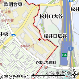 京都府八幡市松井周辺の地図