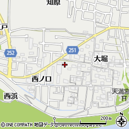 京都府城陽市枇杷庄西ノ口51周辺の地図