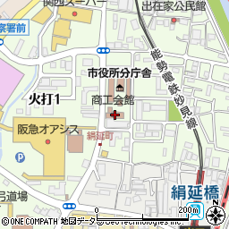 社団法人川西青年会議所周辺の地図