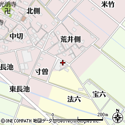 愛知県西尾市針曽根町寸曽1周辺の地図