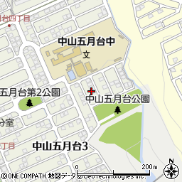 兵庫県宝塚市中山五月台3丁目22周辺の地図