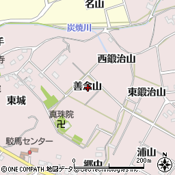 愛知県西尾市吉良町駮馬善念山周辺の地図