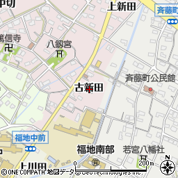愛知県西尾市熱池町古新田周辺の地図