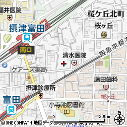 富田有料駐車場周辺の地図