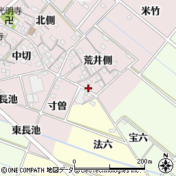 愛知県西尾市針曽根町荒井側27周辺の地図