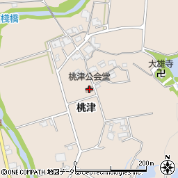桃津公会堂周辺の地図