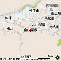 愛知県額田郡幸田町深溝南山屋敷周辺の地図