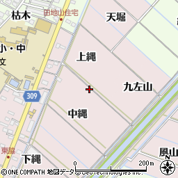 愛知県西尾市巨海町中縄30周辺の地図