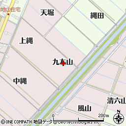 愛知県西尾市針曽根町九左山周辺の地図