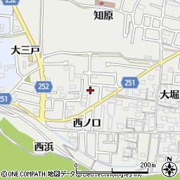 京都府城陽市枇杷庄西ノ口周辺の地図