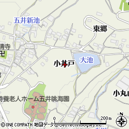 愛知県蒲郡市五井町小井戸周辺の地図