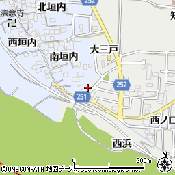 京都府城陽市枇杷庄大三戸5-13周辺の地図