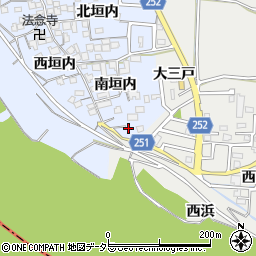 京都府城陽市水主南垣内1周辺の地図