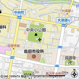 静岡県島田市中央町周辺の地図