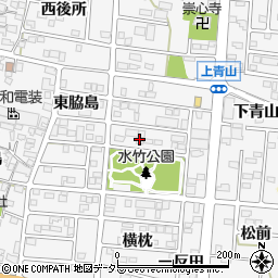 愛知県蒲郡市水竹町周辺の地図