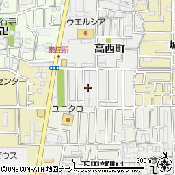 大阪府高槻市高西町22周辺の地図