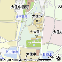 京都府京田辺市大住池平周辺の地図