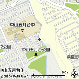 兵庫県宝塚市中山五月台3丁目25周辺の地図