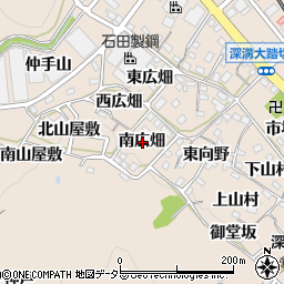 愛知県額田郡幸田町深溝南広畑周辺の地図