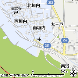 京都府城陽市水主南垣内2周辺の地図