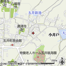 愛知県蒲郡市五井町中郷34周辺の地図