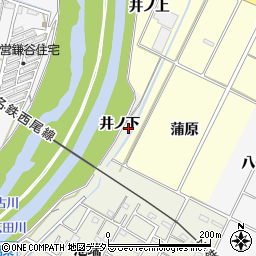 愛知県西尾市吉良町上横須賀井ノ下周辺の地図
