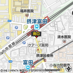 高槻警察署富田駅前交番周辺の地図