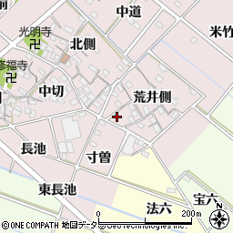 愛知県西尾市針曽根町荒井側33周辺の地図