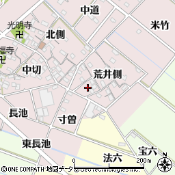 愛知県西尾市針曽根町荒井側34周辺の地図