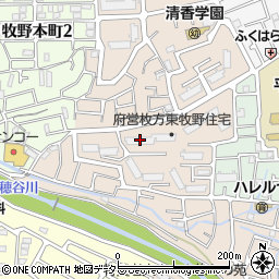 大阪府枚方市東牧野町11-6周辺の地図