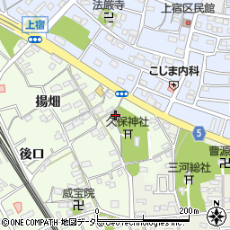 豊川市国府東地区市民館周辺の地図