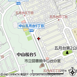 宝塚中山五月台郵便局周辺の地図