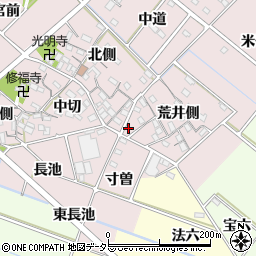 愛知県西尾市針曽根町荒井側42-1周辺の地図