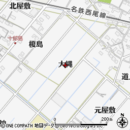 愛知県西尾市鎌谷町（大縄）周辺の地図