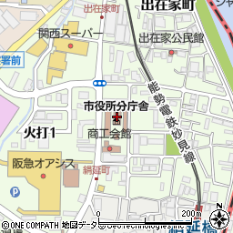 川西市役所分庁舎周辺の地図