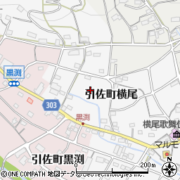 静岡県浜松市浜名区引佐町横尾周辺の地図