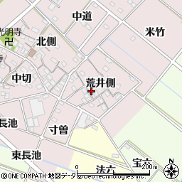 愛知県西尾市針曽根町荒井側13周辺の地図