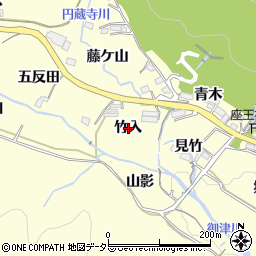 愛知県豊川市御津町金野竹入周辺の地図