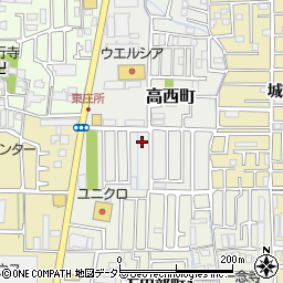 大阪府高槻市高西町周辺の地図